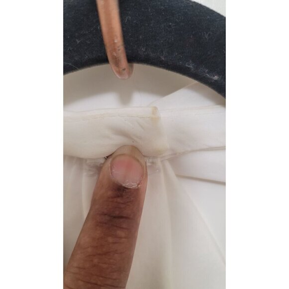 Galina plus size wedding dress Halter Neck  With Bow Back & Polka Dot Texture Si - Picture 13 of 14